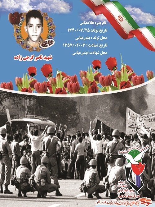 پوستر دانش آموز شهید انقلاب اسلامی (شهید ناصر گرجی زاده )