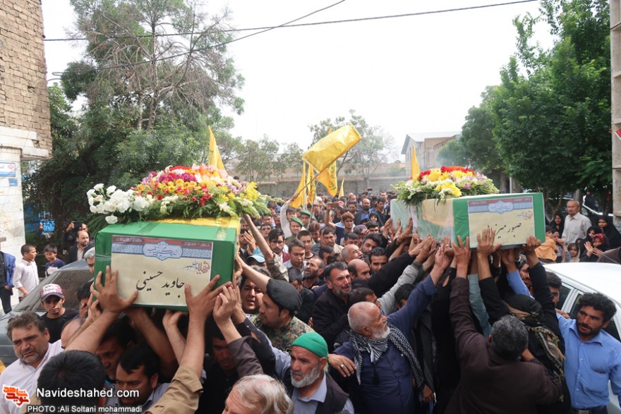 تشییع پیکر شهیدان «جاویدان حسینی»و «صبور میرزایی»در کهریزک