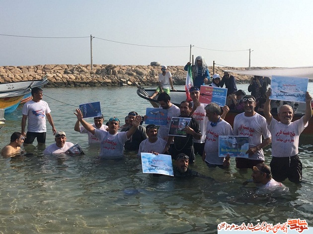 جانبازان در خلیج فارس به آب زدند