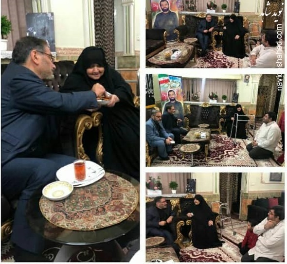 حضور دبیر شورای عالی امنیت ملی در منزل سرلشکر شهید حضور دبیر شورای عالی امنیت ملی در منزل سرلشکر شهید