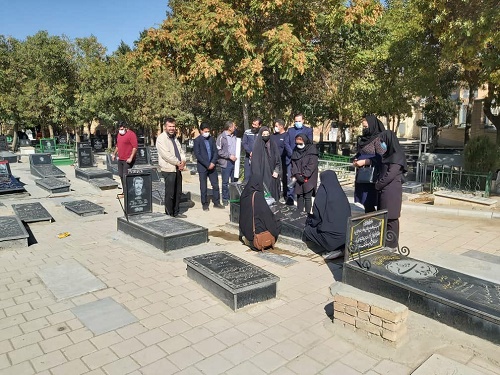 گلزار شهدای بهار عطرافشانی شد