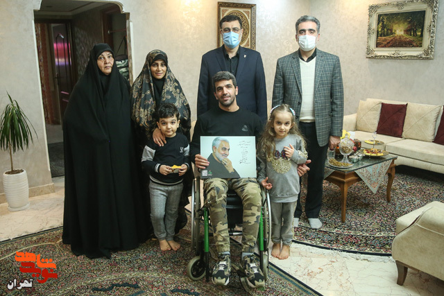دیدار رئیس بنیاد شهید و امور ایثارگران با جانباز هفتاد درصد «هادی خیاط‌‌ زاده»/ خانواده‌های شهدا و ایثارگران سرمایه‌های این نظام هستند