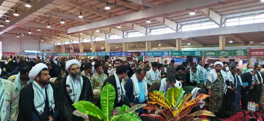 حضور ایثارگران در مراسم گرامیداشت هفته بسیج شهرستان قشم