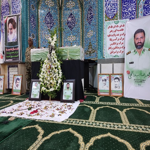 برگزاری مراسم تشییع شهید امنیت «محمدرضا اسدالهی» در شهرستان بندرلنگه