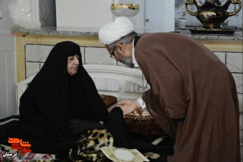 دیدار مدیرکل بنیاد شهید لرستان با مادر شهید «مسعود امیدیان»
