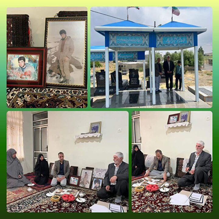 تجلیل از خانواده شهید غریب علی‌اکبر عباسی‌راد در روستای پیرسقا شهرستان ابهر