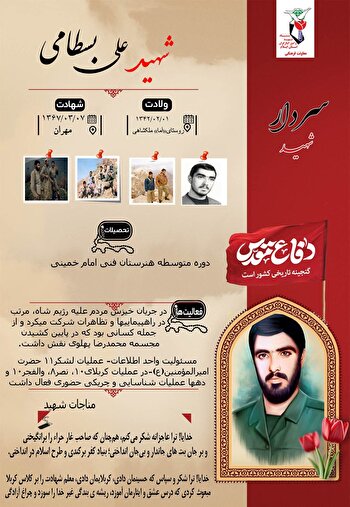 اینفوگرافیک سردار شهید «علی بسطامی»
