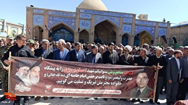 مراسم تشییع پیکر شهید مدافع وطن «احسان پرویزی» در شهرستان سنقروکلیایی+تصاویر