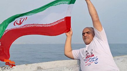 شنا‌ی افتخارآمیز جانباز گرانقدر شصت درصد هرمزگانی در بزرگداشت شهدای پرواز...