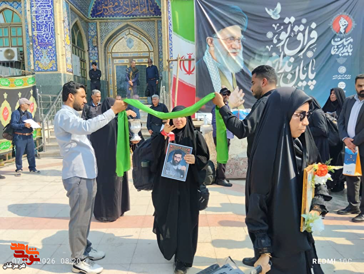 زائران تشییع قائد شهید امت از قشم راهی مشهد شدند