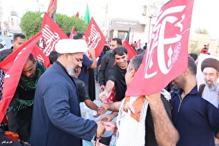 برپایی موکب جاماندگان اربعین در بندر خمیر