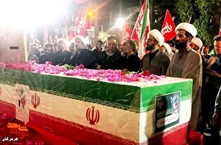 پیکر شهید «احسان ماهروبختیاری» در حاجی‌آباد بر...
