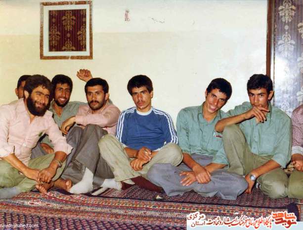 از چپ: جواد مرادی - احمدعلی طالبی - علی زندی - شهید ناصر فخر زاده - شهید سید محمود عبدی