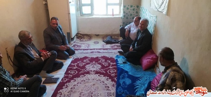 دیدار مدیرکل بنیاد شهید استان سمنان با جانباز گرانقدر ۲۵ درصد محمدرضا نصیری - ششم تیرماه ۱۴۰۰ روستای حسین آباد کالپوش