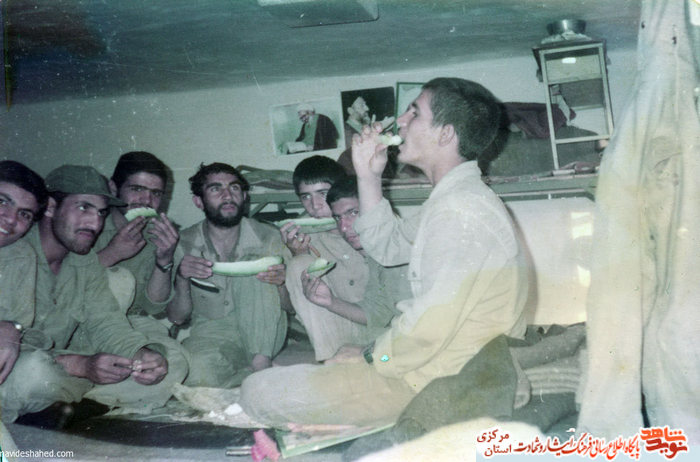 از چپ: محمد رضا اجتهادی - علی نجارچی - سید حسن شریفی - سید عبدالله حسینی - سید ابوالفضل حسینی - شهید منصور سبزی
